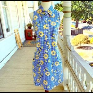 Vintage 90s Sunflower Mini Dress
